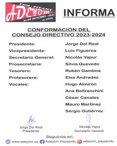 Conformación del Consejo Directivo período