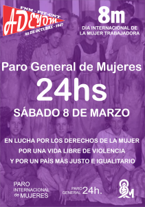 8 de marzo – Paro general 24hs de Mujeres